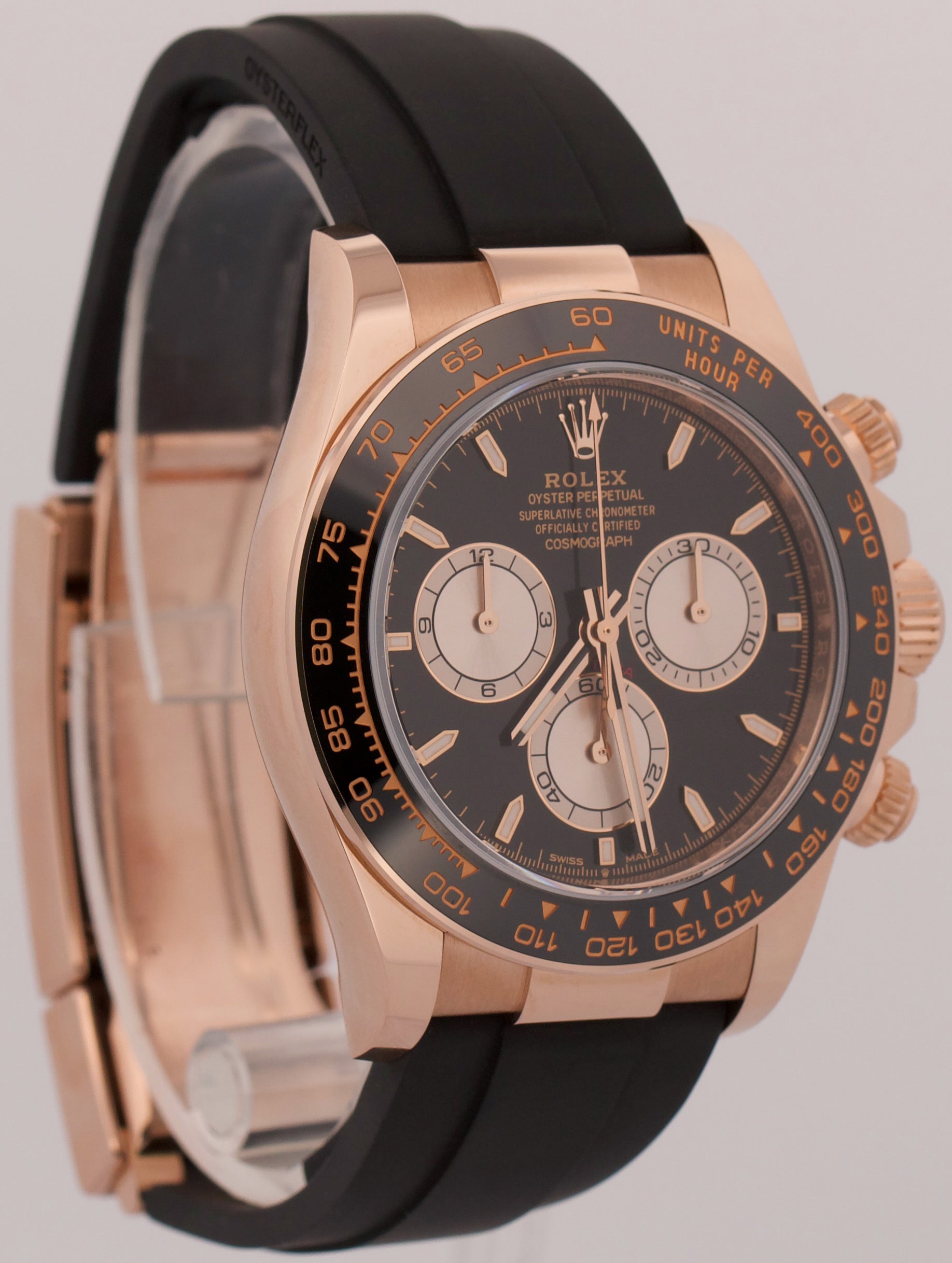 ナガラ NEW 2026 PAPERS Rolex Daytona BLACK 18K Rose Gold Oysterflex