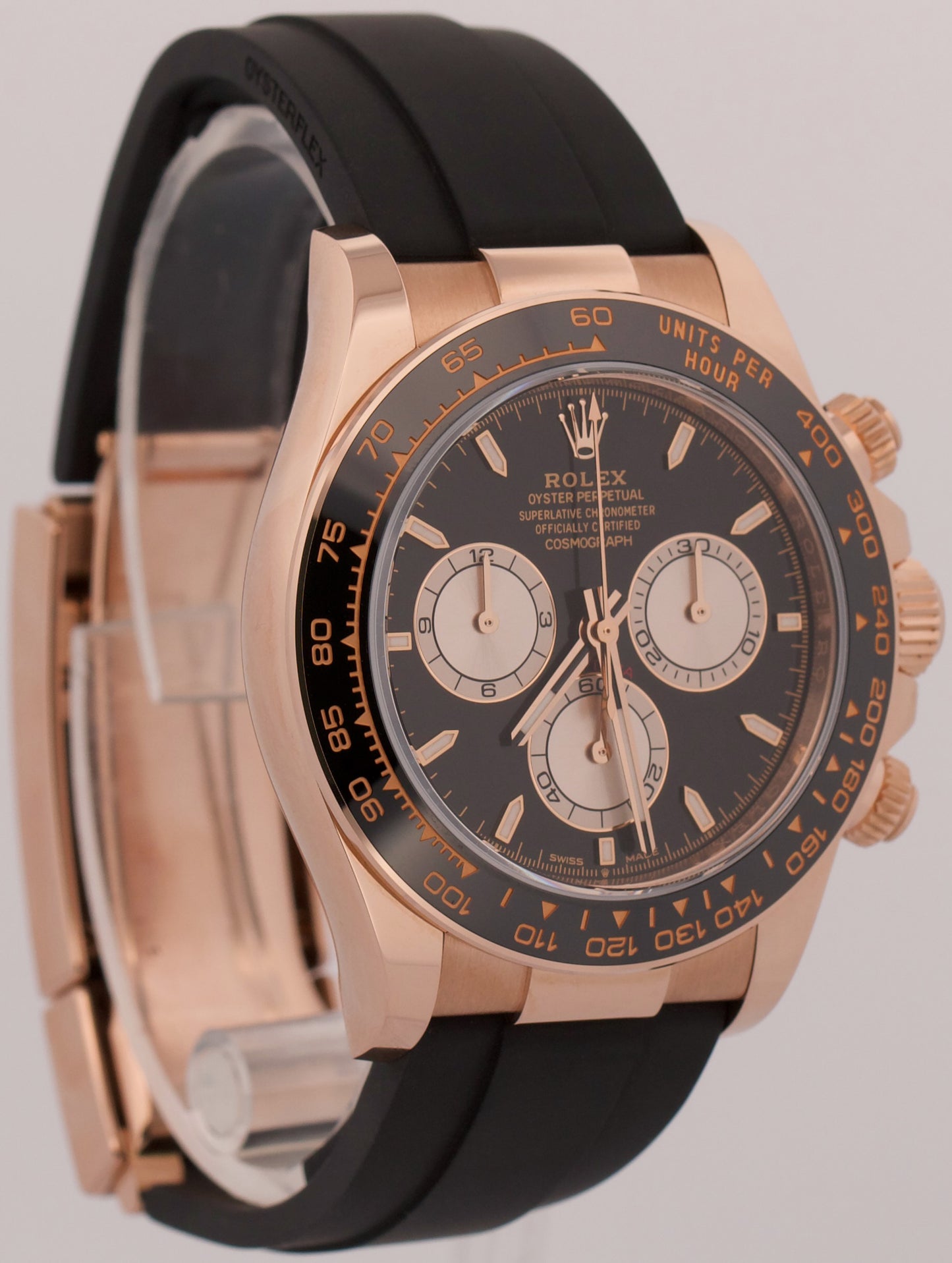 NEW 2026 PAPERS Rolex Daytona BLACK 18K Rose Gold Oysterflex 126515 LN Watch BOX