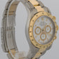 1996 Rolex Daytona Cosmograph WHITE Two-Tone 18K Yellow Gold Steel Watch 16523