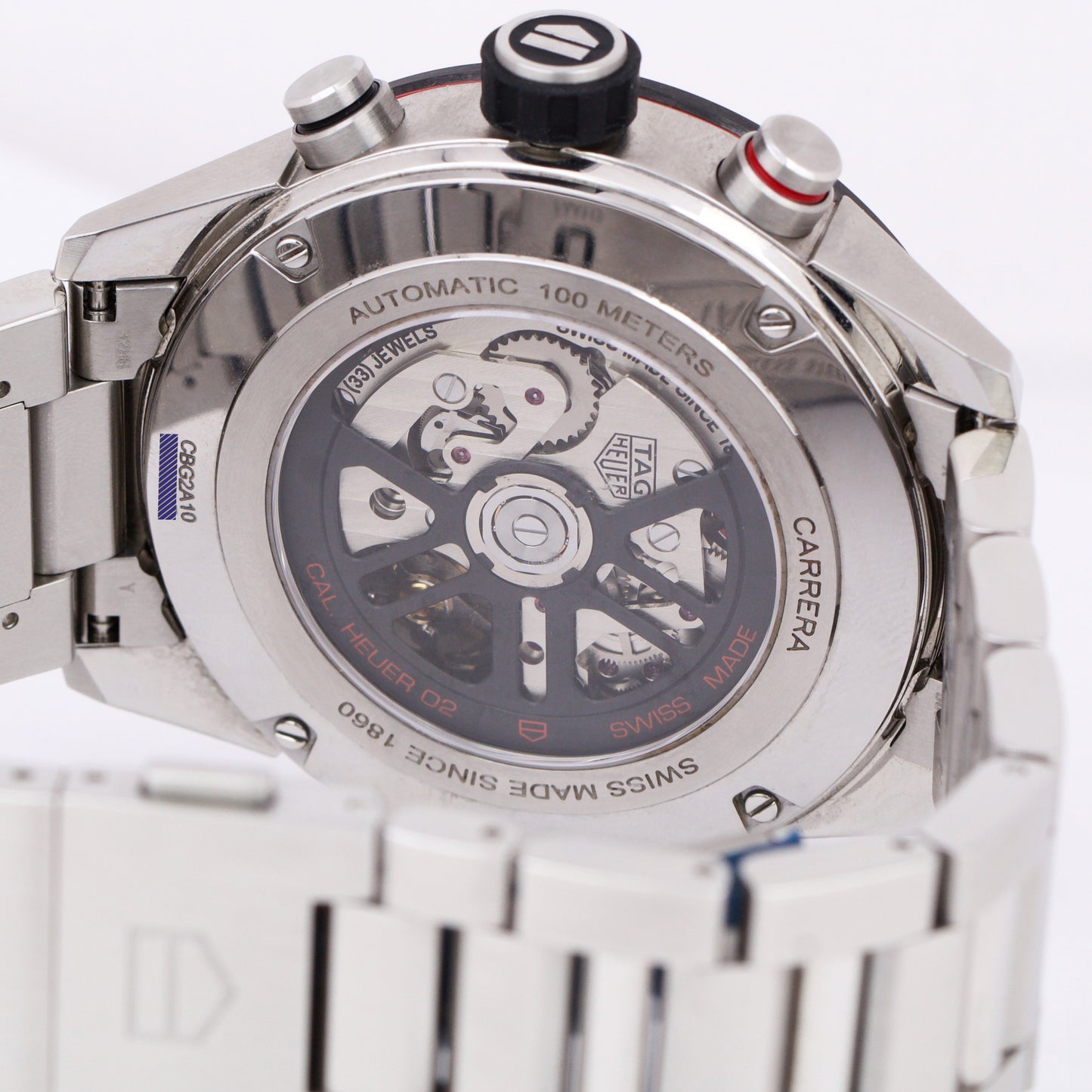 2021 PAPERS Tag Heuer Carrera SKELETON Chronograph Steel 45mm CBG2A10.BA0654 B+P