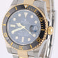 Rolex Submariner Date Two-Tone 18k Yellow Gold Steel Black 40mm 116613 LN Watch