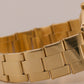 VINTAGE Rolex Oyster Perpetual Date 34mm CHAMPAGNE 14K Gold Fluted Watch 1503