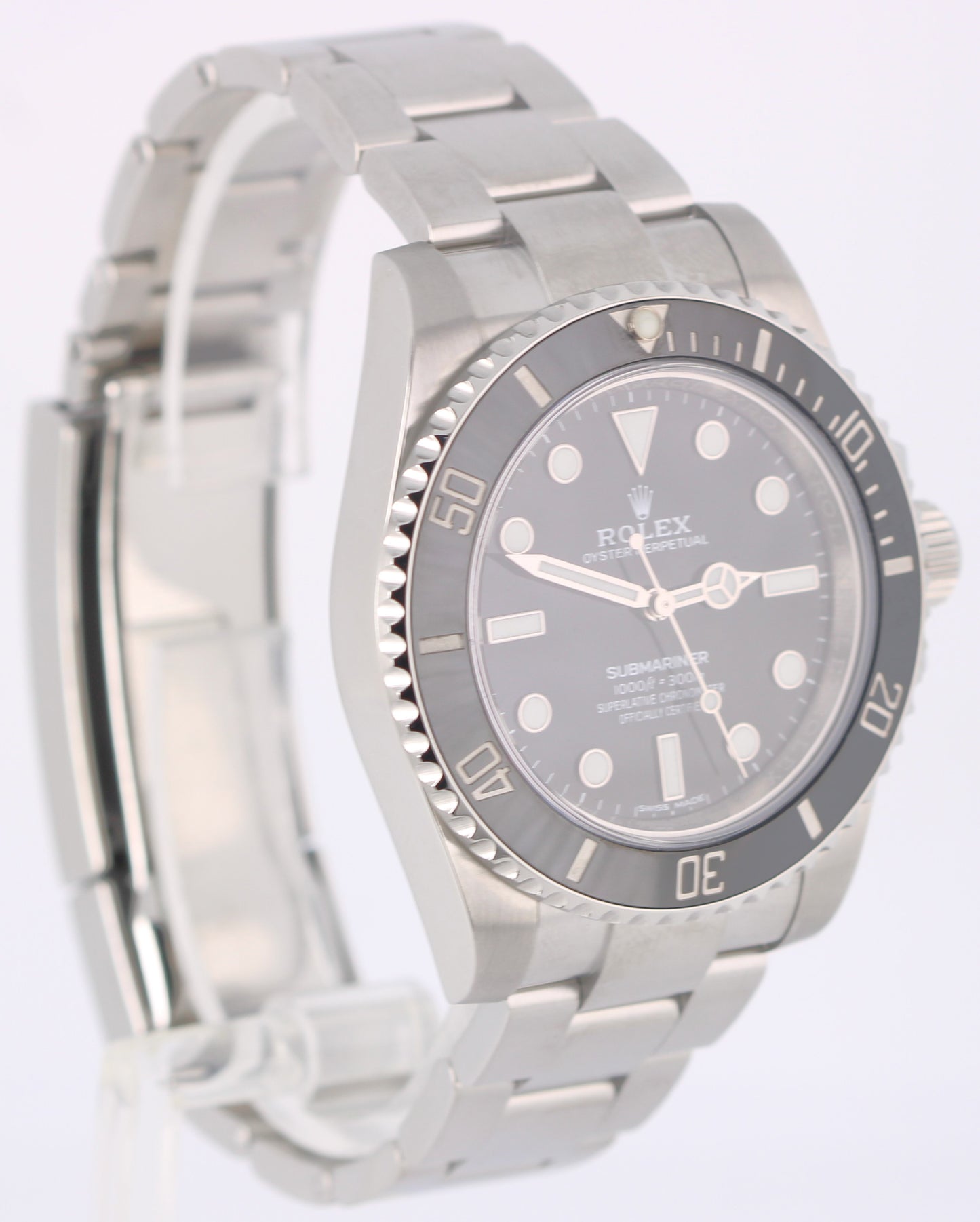 Rolex Submariner No-Date BLACK Ceramic Stainless Steel 40mm 114060 Watch