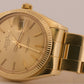 VINTAGE Rolex Oyster Perpetual Date 34mm CHAMPAGNE 14K Gold Fluted Watch 1503
