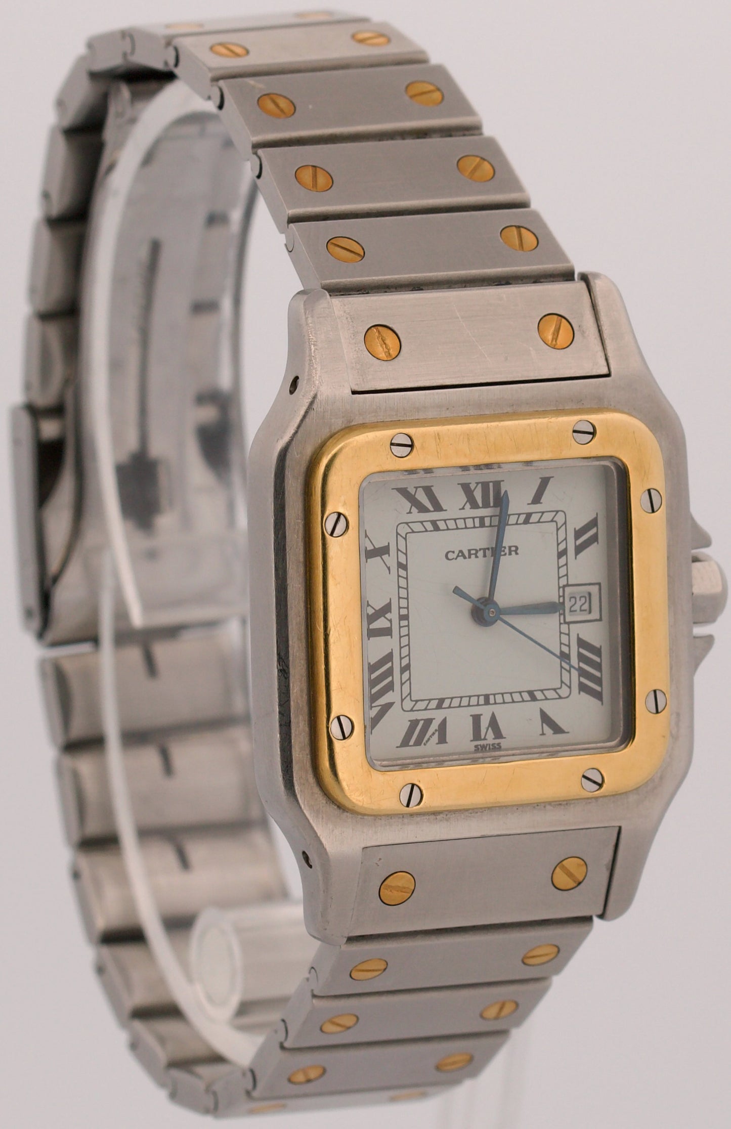 Cartier Santos Two-Tone 18k Gold Stainless Steel WHITE SPIDER Automatic 29mm 2961
