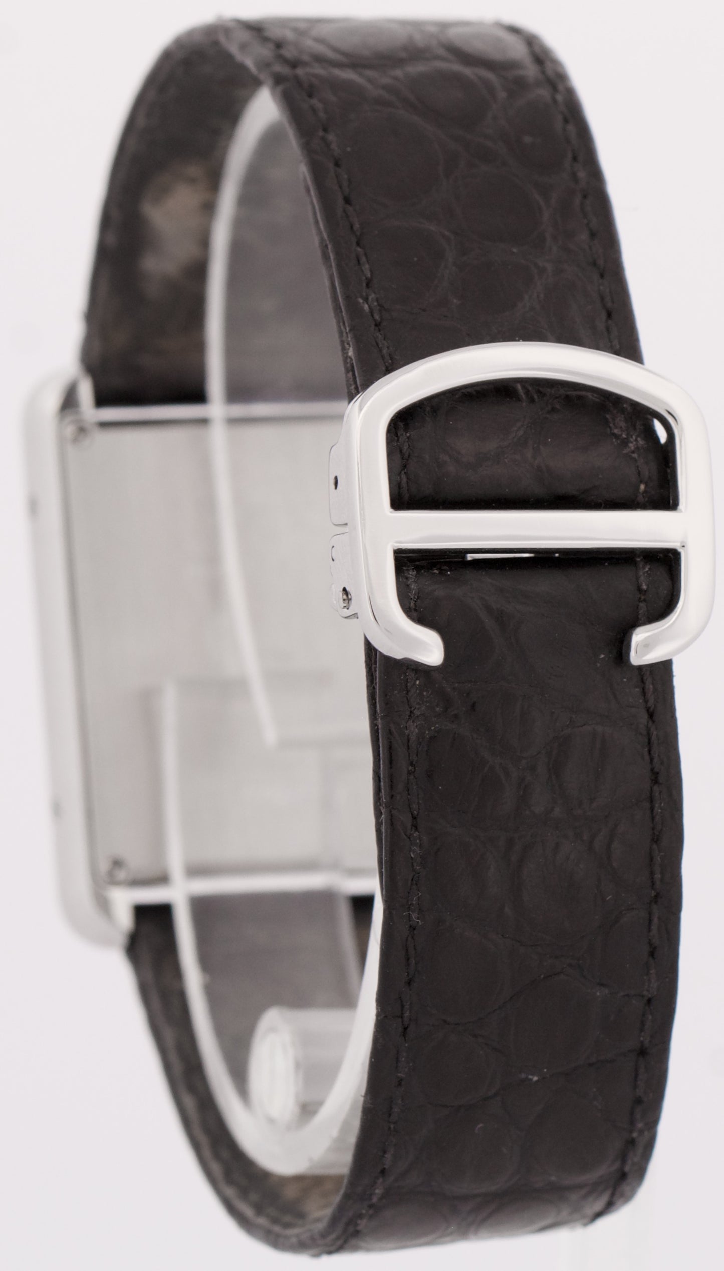 MINT Cartier Tank Solo Stainless Steel Roman Quartz 2715 W1018355 Leather Watch