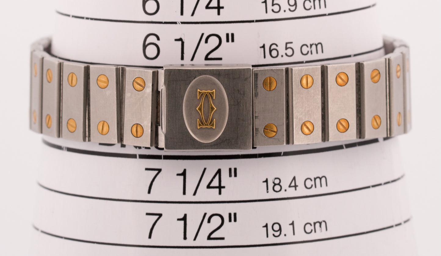 Cartier Santos Two-Tone 18k Gold Stainless Steel WHITE SPIDER Automatic 29mm 2961