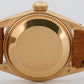 Ladies Rolex DateJust 26mm WHITE ROMAN 18K Yellow Gold Fluted Leather 6917 Watch