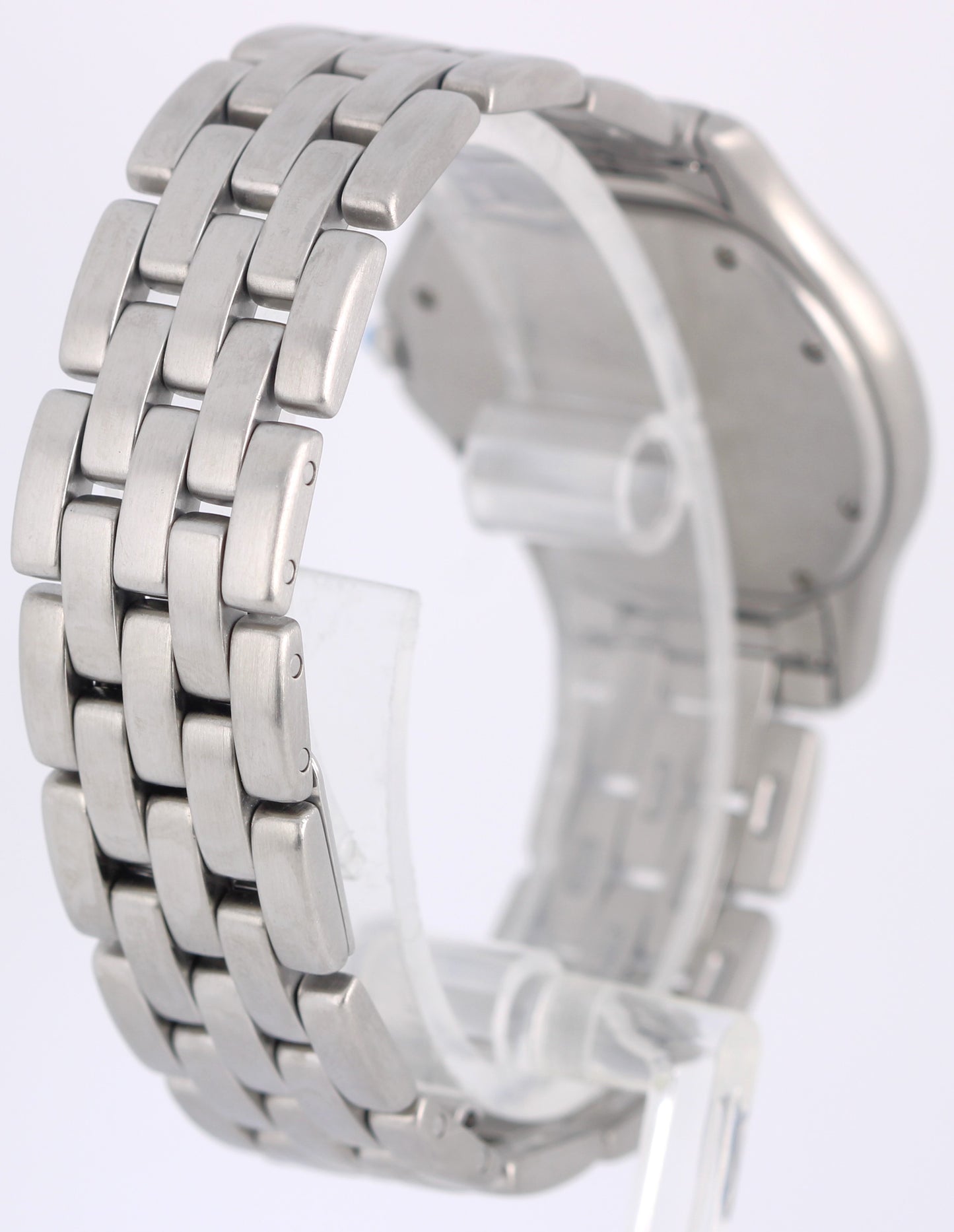 Cartier Panthere Cougar Steel Ivory Roman Numeral 33mm Quartz 987904 Watch