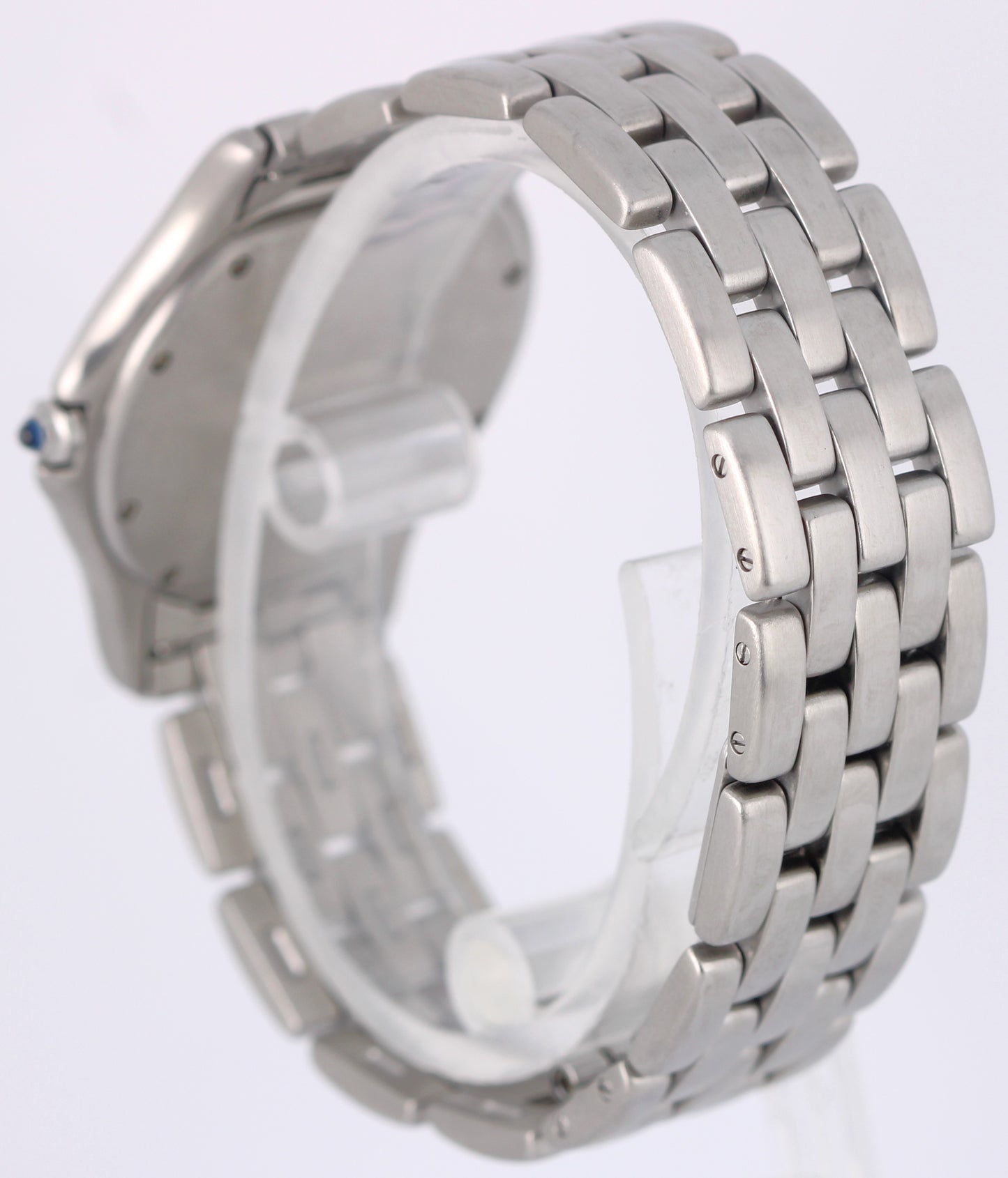 Cartier Panthere Cougar Steel Ivory Roman Numeral 33mm Quartz 987904 Watch