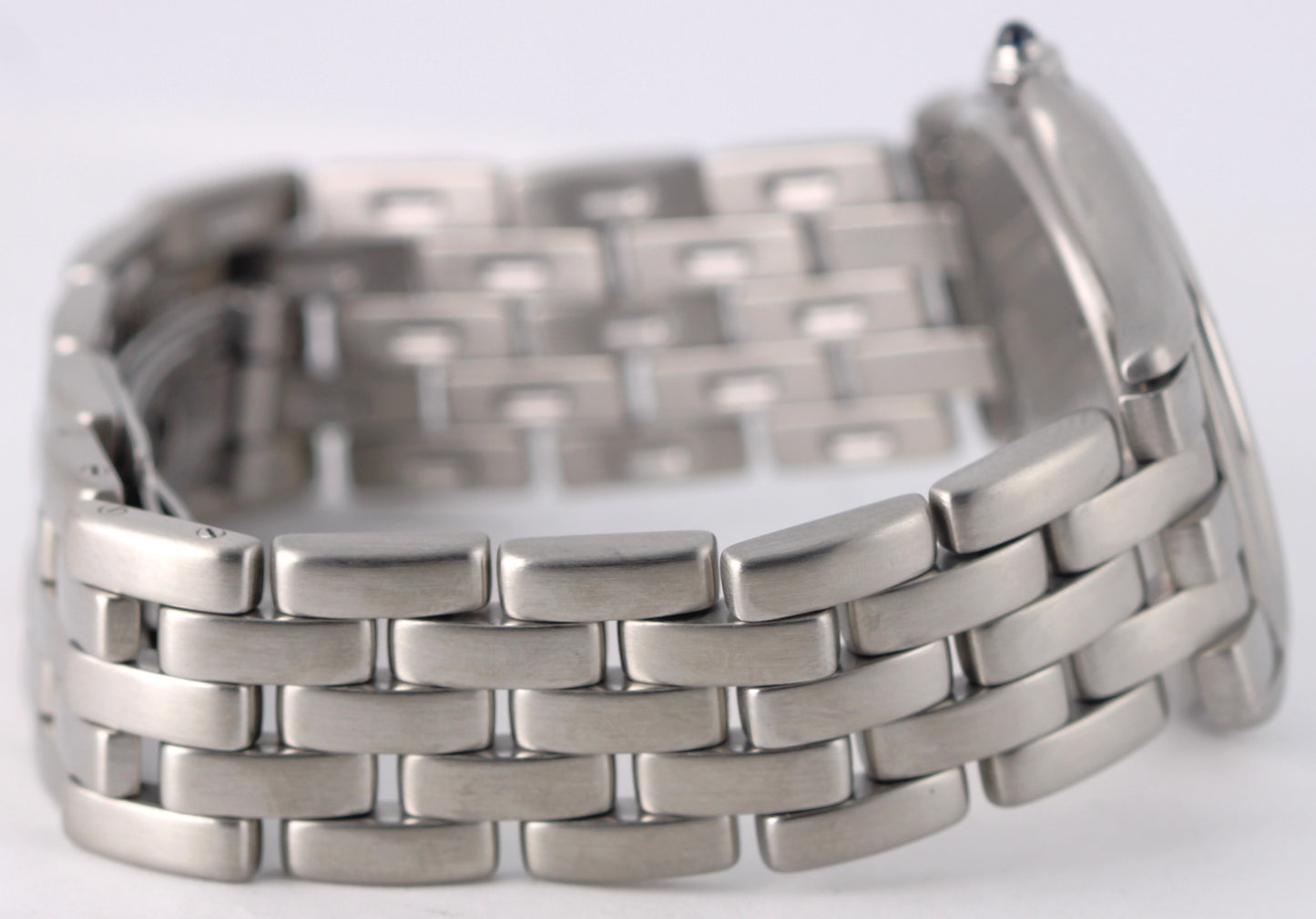 Cartier Panthere Cougar Steel Ivory Roman Numeral 33mm Quartz 987904 Watch