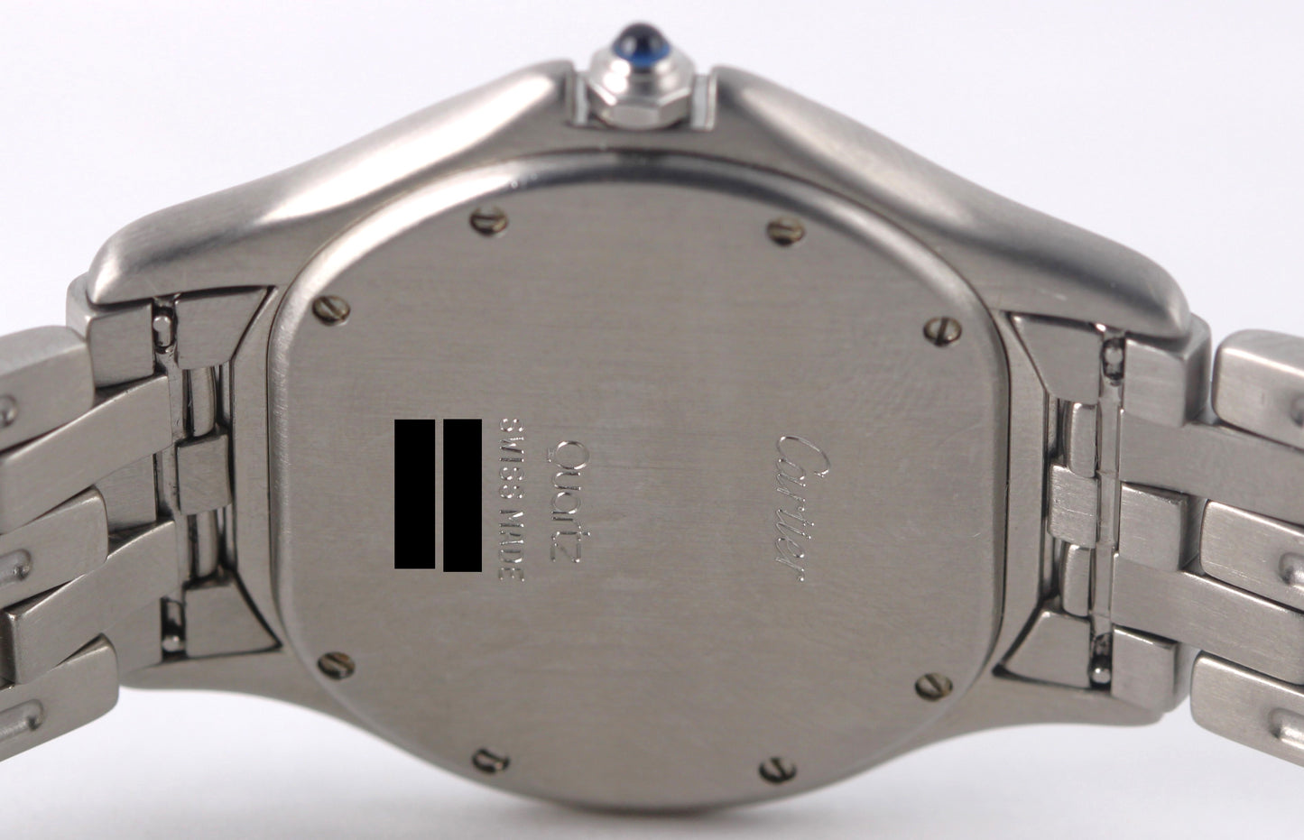 Cartier Panthere Cougar Steel Ivory Roman Numeral 33mm Quartz 987904 Watch