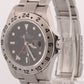 Rolex Explorer II BLACK Stainless Steel Red 40mm Rehaut NO-HOLES 16570 Watch