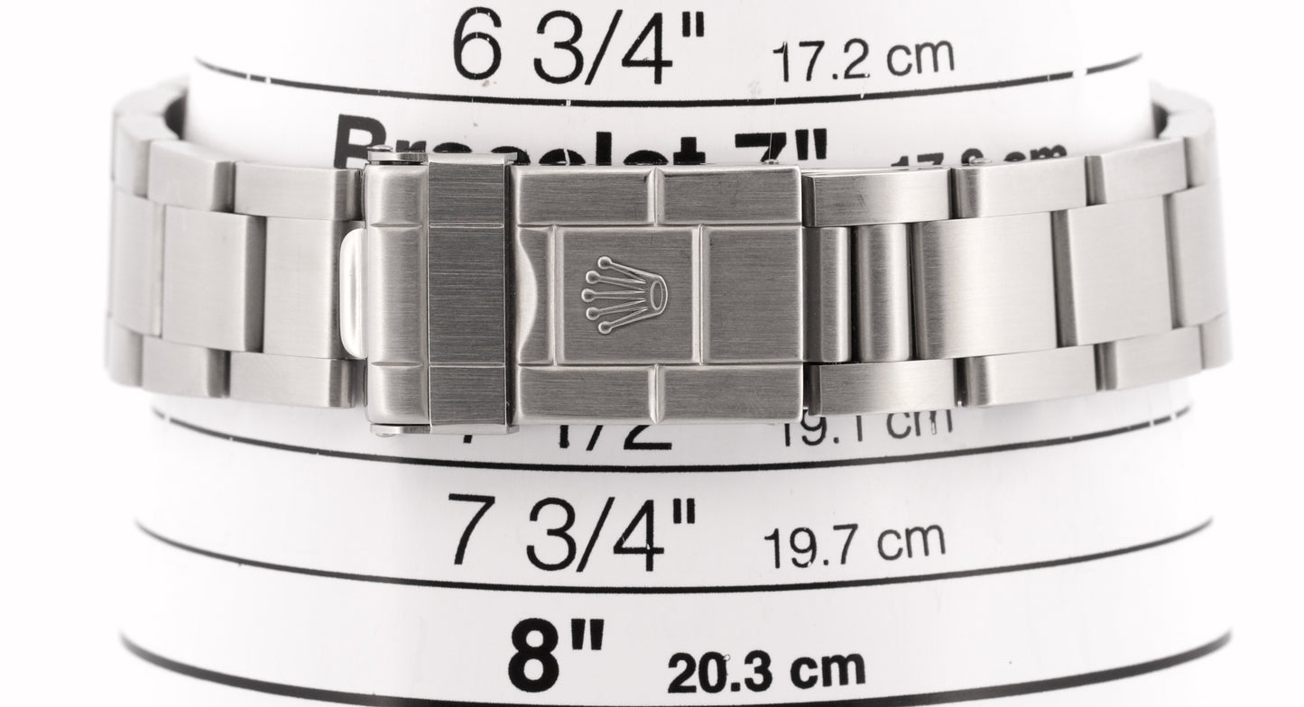 Rolex Explorer II BLACK Stainless Steel Red 40mm Rehaut NO-HOLES 16570 Watch