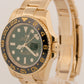 2016 PAPERS Rolex GMT-Master II GREEN Black 18K Yellow Gold 40mm 116718 LN BOX