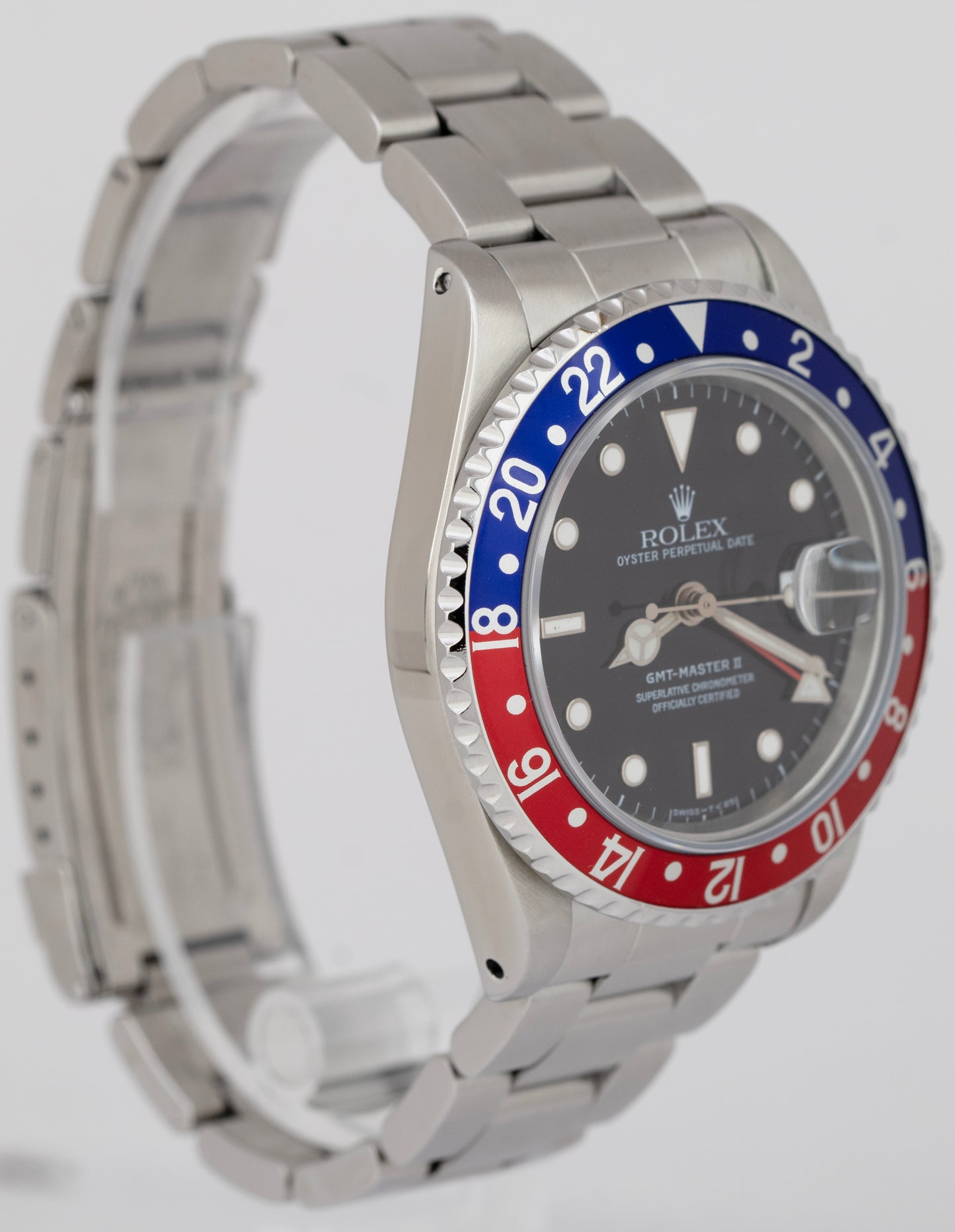 Rolex GMT-Master II 40mm PEPSI Blue Red Stainless Steel Automatic Watch 16710