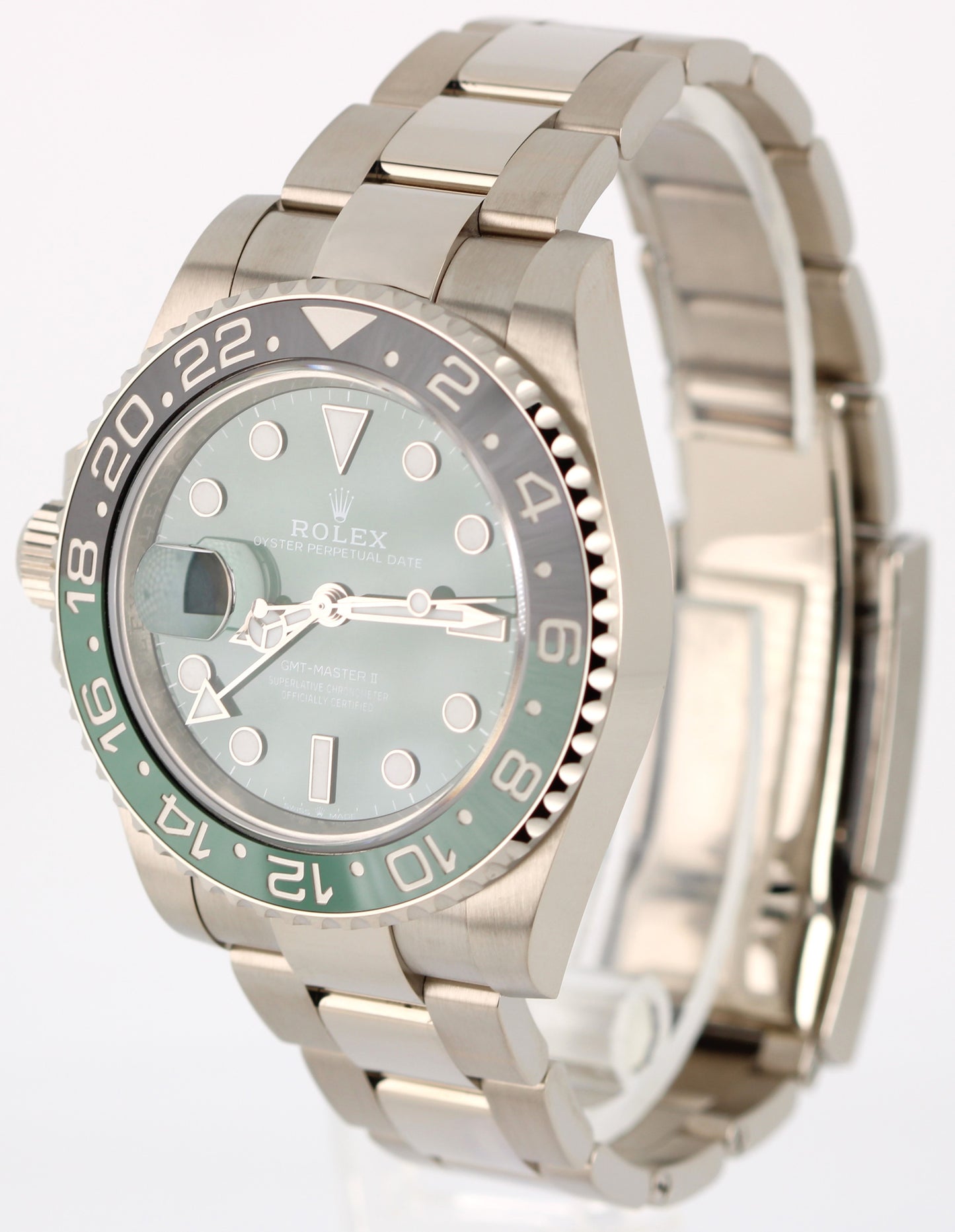 2025 PAPERS Rolex GMT-Master II SPRITE 18k White Gold GREEN 126729VTNR Watch BOX