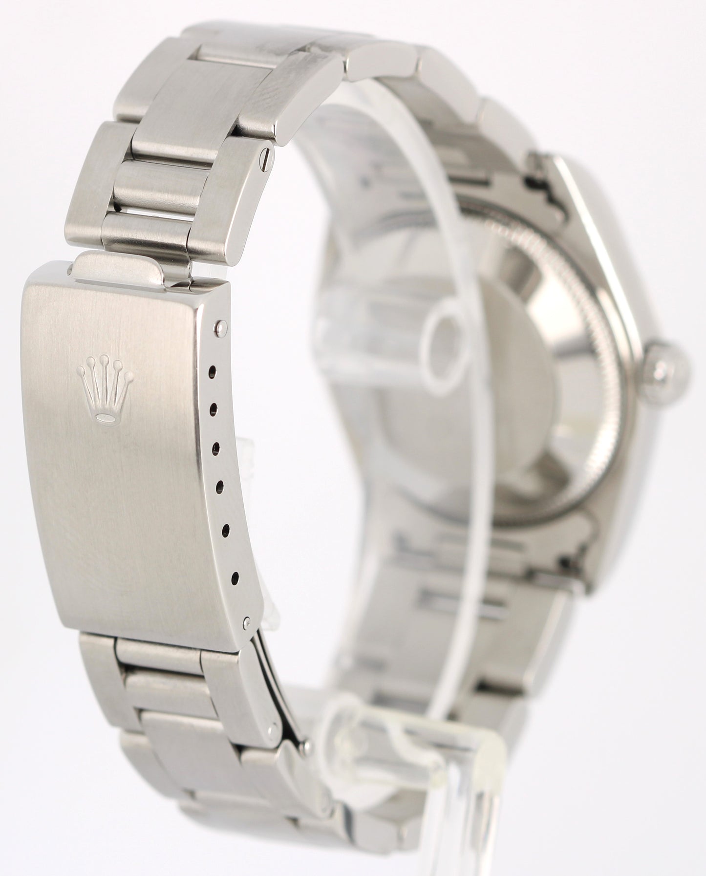 Ladies Rolex Oyster Perpetual Stainless Steel Black 3-6-9 31mm 77080 Watch