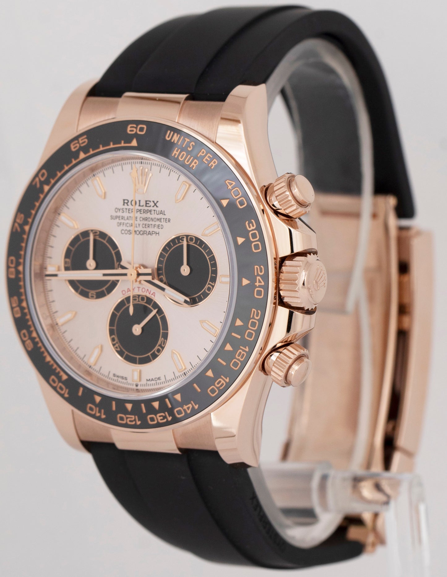 NEW 2025 PAPERS Rolex Daytona Cosmograph 18K Rose SUNDUST Oysterflex 126515 BOX