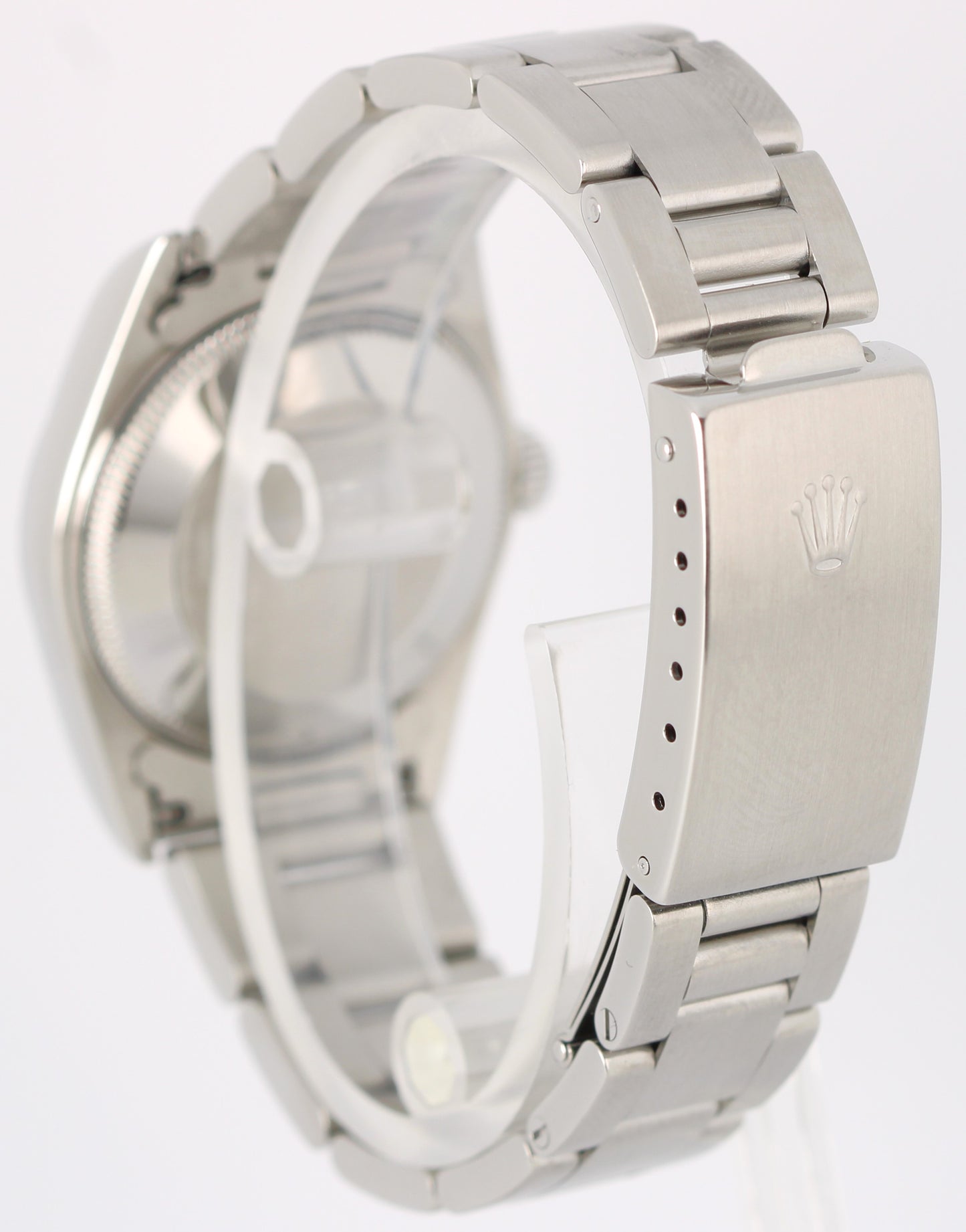 Ladies Rolex Oyster Perpetual Stainless Steel Black 3-6-9 31mm 77080 Watch
