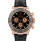 2015 PAPERS Rolex Daytona BLACK 18K Rose Gold Leather Watch 116515 LN BOX
