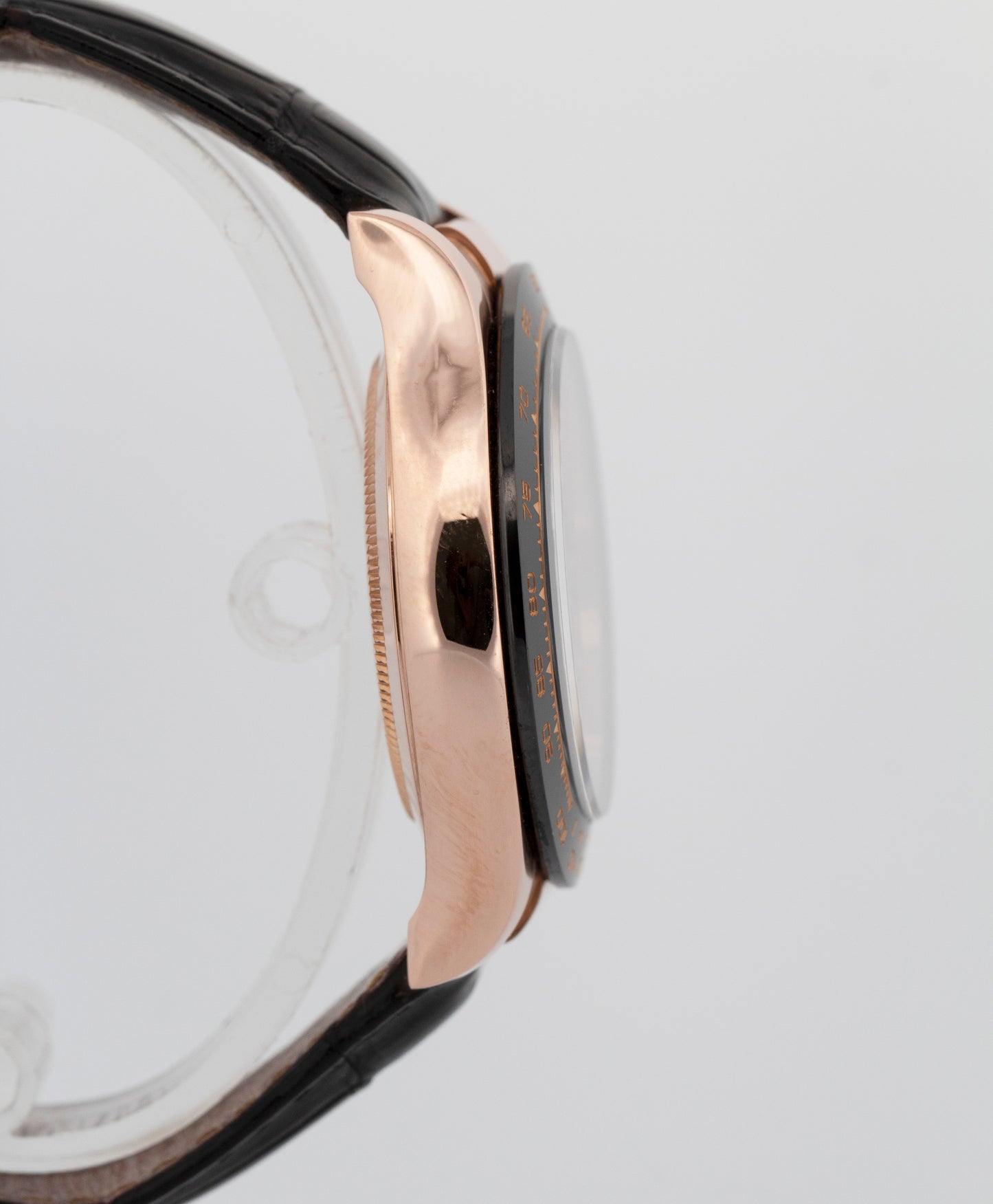 2015 PAPERS Rolex Daytona BLACK 18K Rose Gold Leather Watch 116515 LN BOX