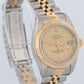Ladies Rolex DateJust 26mm FLAT CHAMPAGNE ROMAN 18K Gold Stainless JUBILEE 69173
