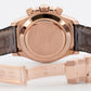 2015 PAPERS Rolex Daytona BLACK 18K Rose Gold Leather Watch 116515 LN BOX