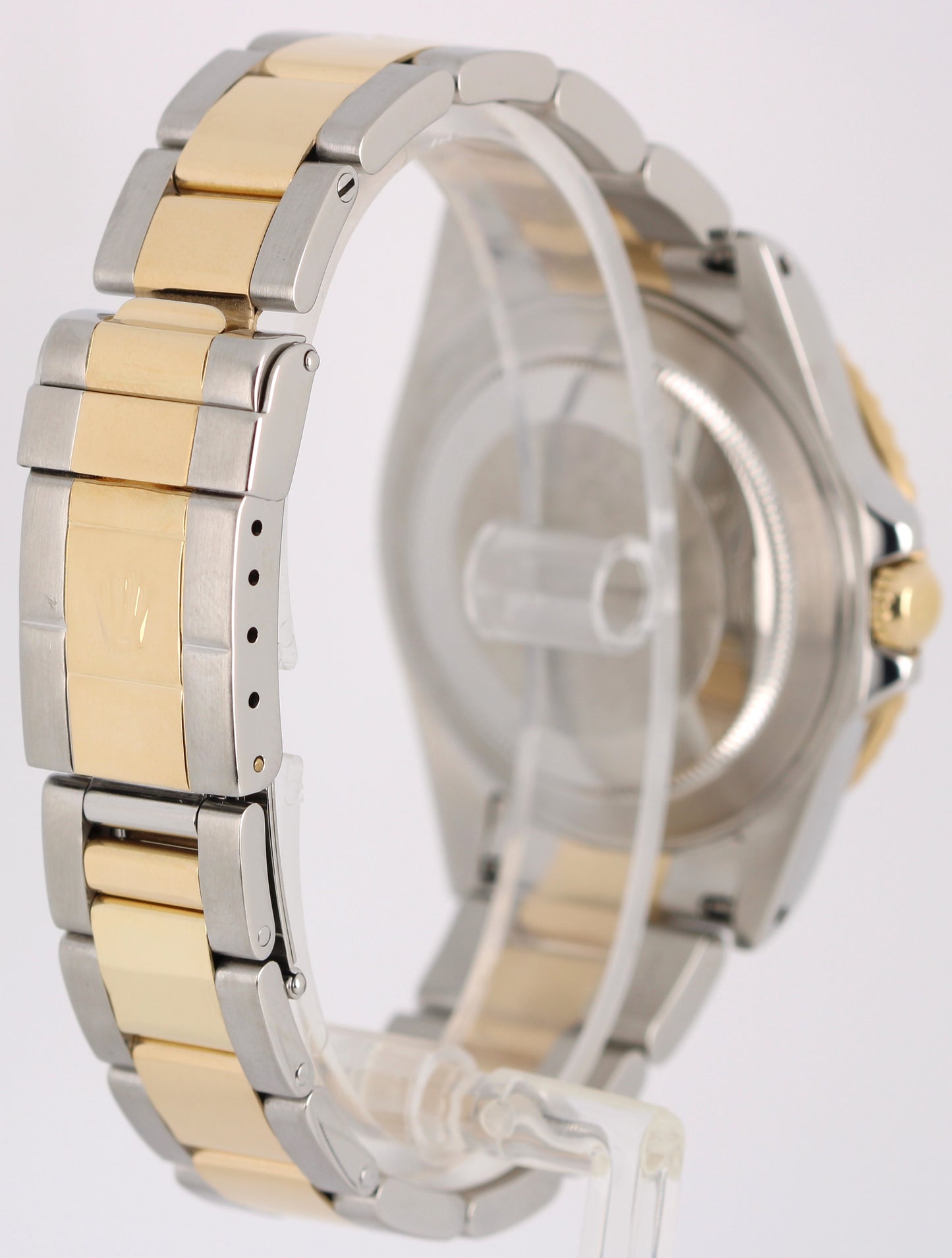 Rolex GMT-Master II 40mm Two-Tone 18K Yellow Gold Steel Black 16713 Watch