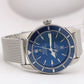 Breitling Superocean Heritage Stainless Steel Mesh 46mm Blue Date Watch A17320