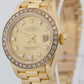 Ladies Rolex DateJust President 26mm CHAMPAGNE DIAMOND 18K Gold 69178 Watch