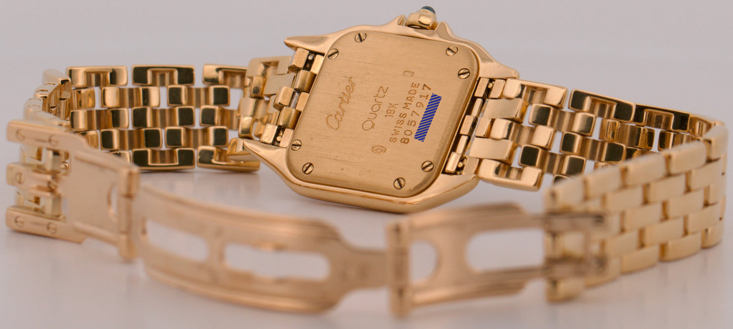 Ladies Cartier Panthere 22mm IVORY 18K Yellow Gold Quartz 8057917 W25022B9 Watch