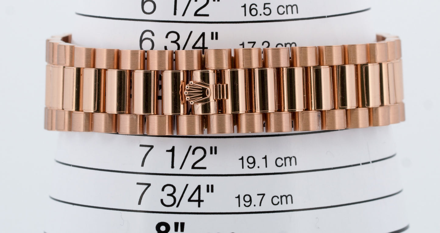 2024 PAPERS Rolex Day-Date President 40mm OLIVE GREEN 18K Rose Gold 228235 BOX