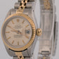 Ladies Rolex DateJust 26mm SILVER TIFFANY 18K Gold Steel JUBILEE Fluted 69173