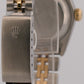Ladies Rolex DateJust 26mm SILVER TIFFANY 18K Gold Steel JUBILEE Fluted 69173