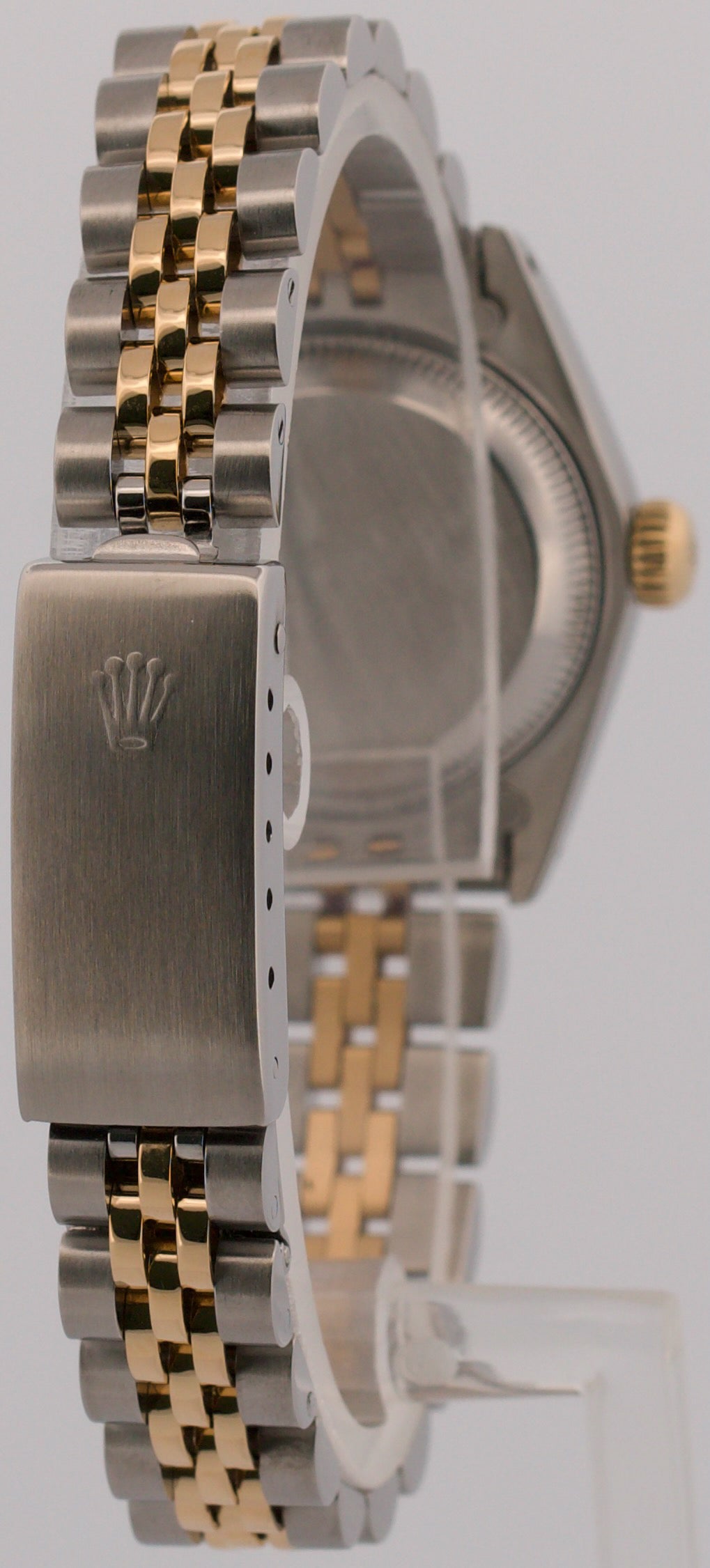 Ladies Rolex DateJust 26mm SILVER TIFFANY 18K Gold Steel JUBILEE Fluted 69173