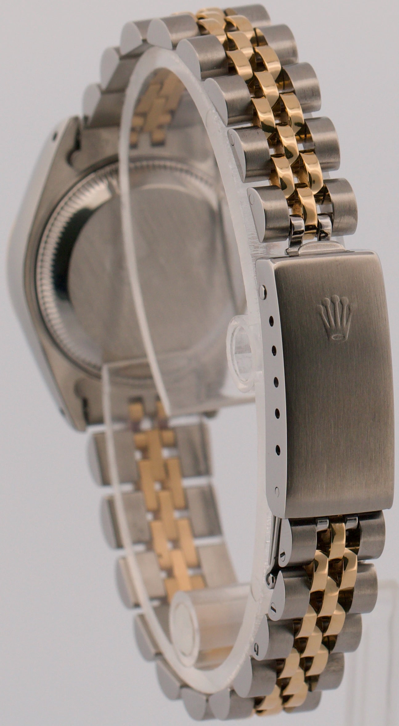 Ladies Rolex DateJust 26mm SILVER TIFFANY 18K Gold Steel JUBILEE Fluted 69173