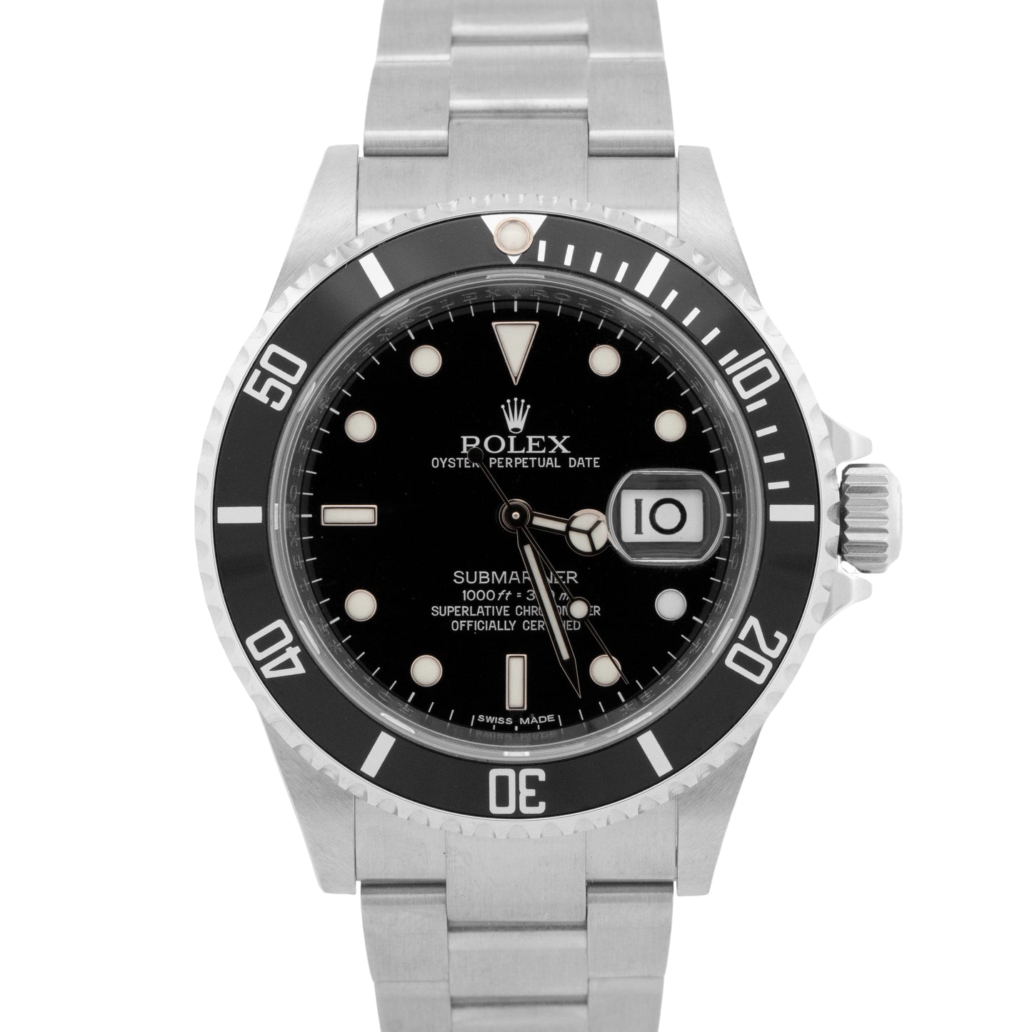 NEW 2023 NOS Rolex Submariner Date BLACK Steel RANDOM SERIAL 40mm 16610 BOX