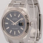 2013 PAPERS Rolex DateJust II BLUE 41mm Fluted 18K Gold Steel OYSTER 116334 BOX
