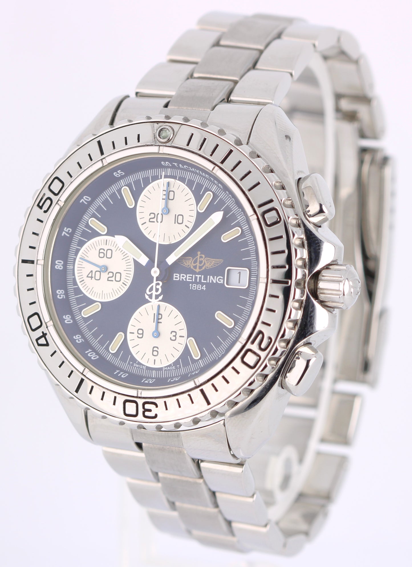 Breitling Shark Chronograph Stainless Steel Blue 41mm A13051 Watch