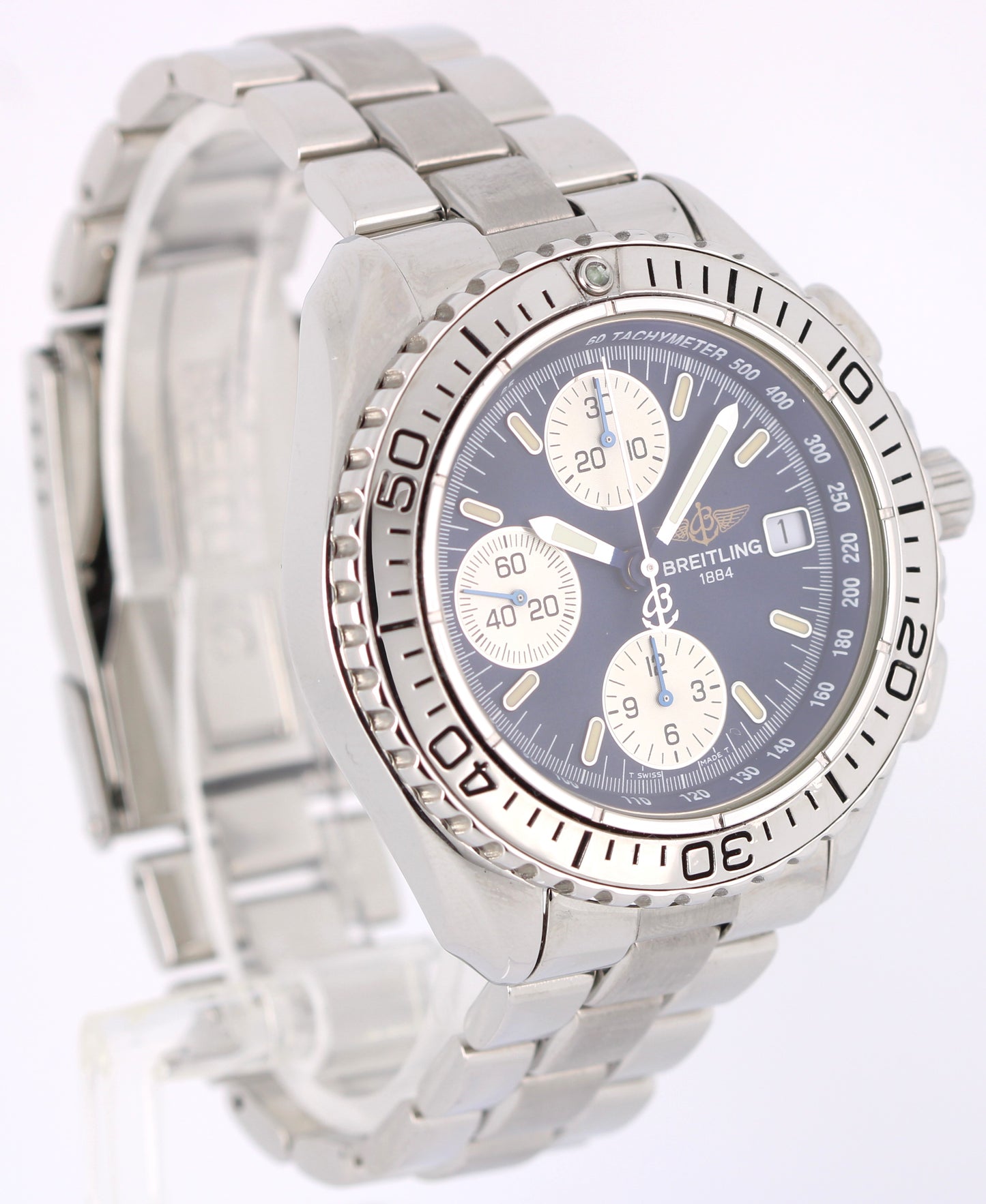 Breitling Shark Chronograph Stainless Steel Blue 41mm A13051 Watch