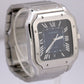 MINT Cartier Santos 40mm BLUE Roman 4072 WSSA0030 Stainless Steel Watch