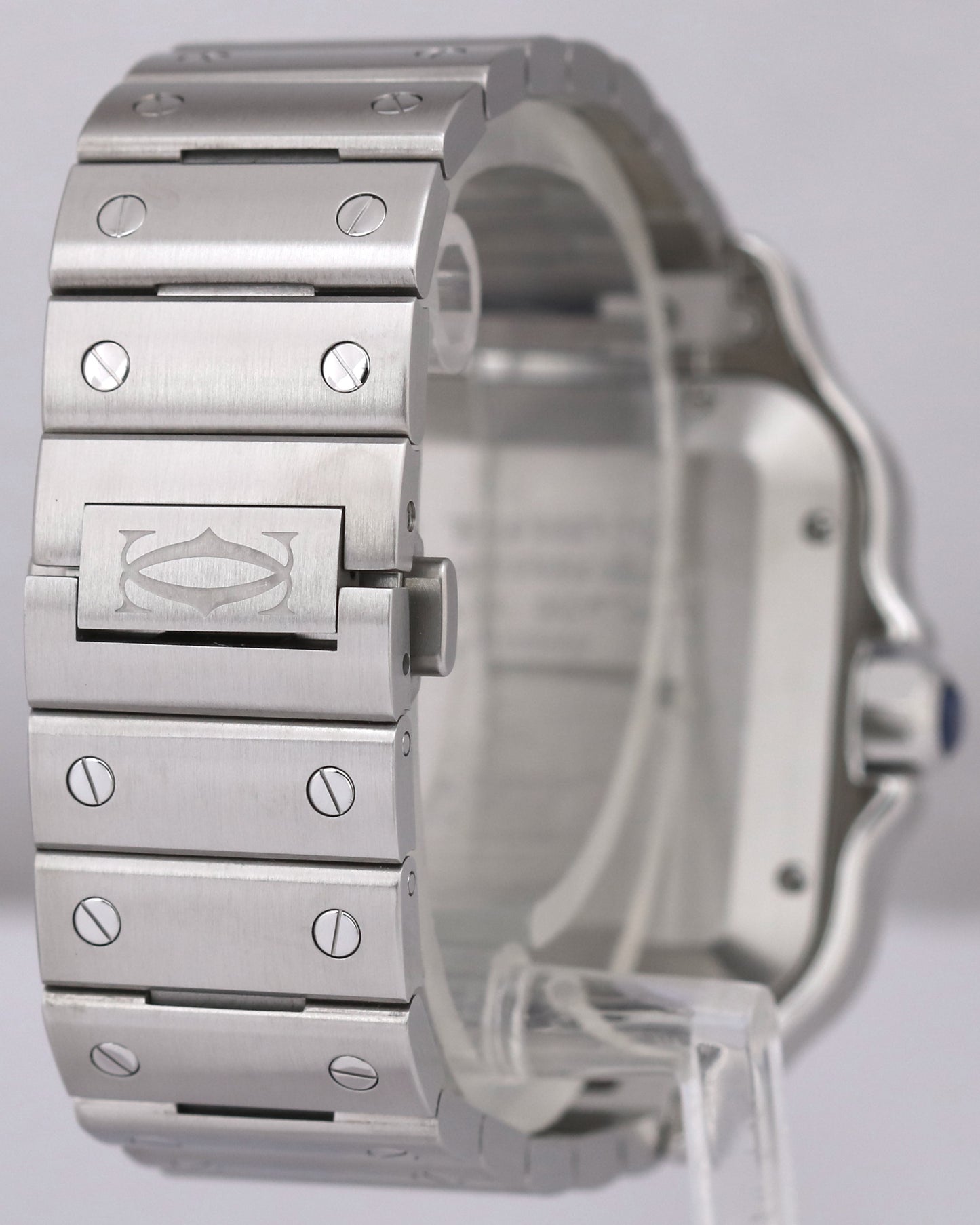 MINT Cartier Santos 40mm BLUE Roman 4072 WSSA0030 Stainless Steel Watch