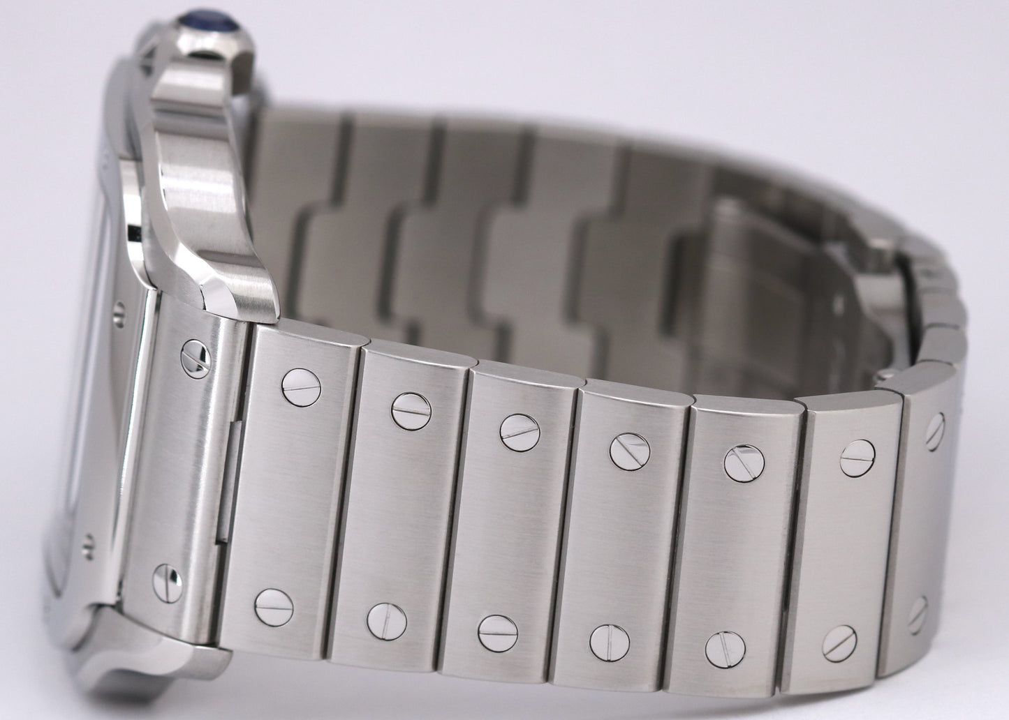 MINT Cartier Santos 40mm BLUE Roman 4072 WSSA0030 Stainless Steel Watch