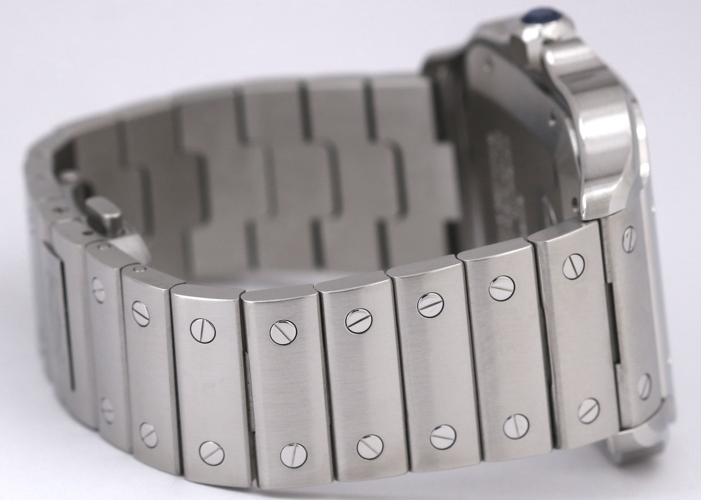 MINT Cartier Santos 40mm BLUE Roman 4072 WSSA0030 Stainless Steel Watch
