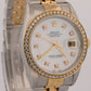 2001 PAPERS Rolex DateJust MOP DIAMOND 18K Steel Gold JUBILEE 36mm 16233 BOX