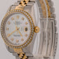 2001 PAPERS Rolex DateJust MOP DIAMOND 18K Steel Gold JUBILEE 36mm 16233 BOX