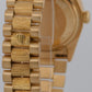 VINTAGE Rolex Day-Date President SILVER DIAMOND BARK 36mm 18K Yellow Gold 18038