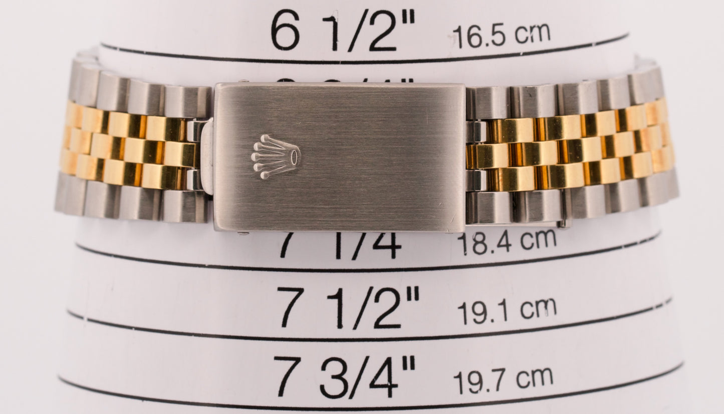 2001 PAPERS Rolex DateJust MOP DIAMOND 18K Steel Gold JUBILEE 36mm 16233 BOX