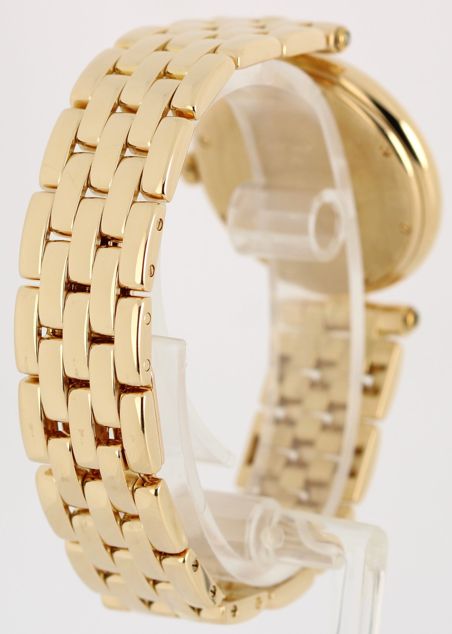 Cartier Panthere Vendome 18k Yellow Gold Silver Roman 30mm 883964 Quartz Watch